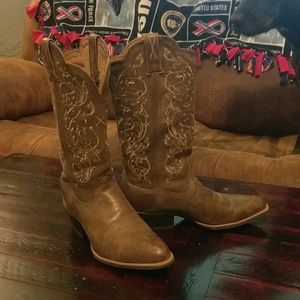 Dark brown western boots